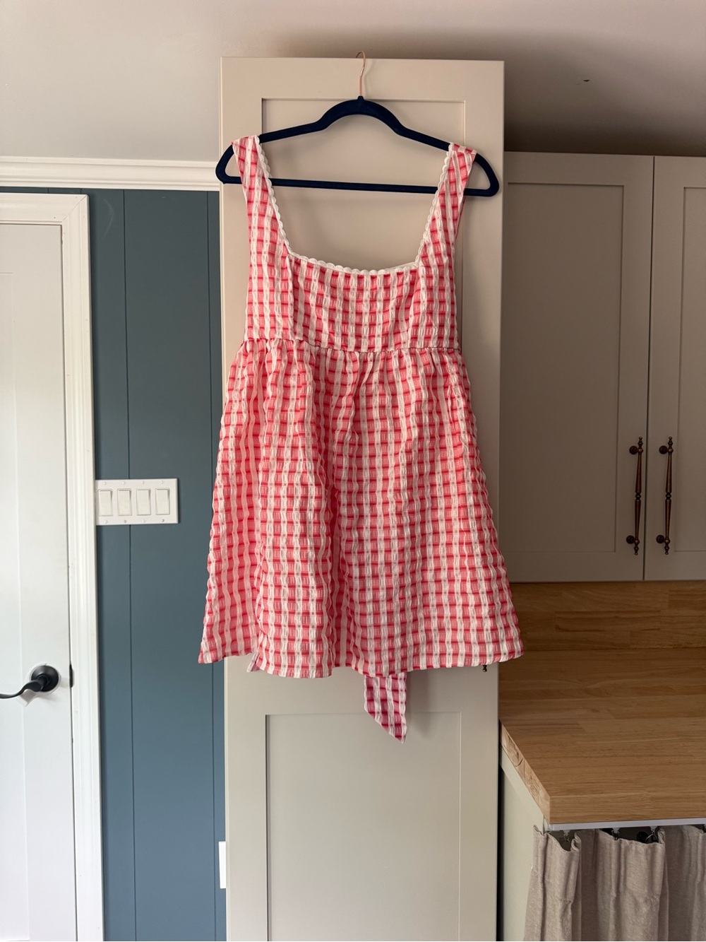 Trixxi Pink Gingham Sleeveless Sundress
